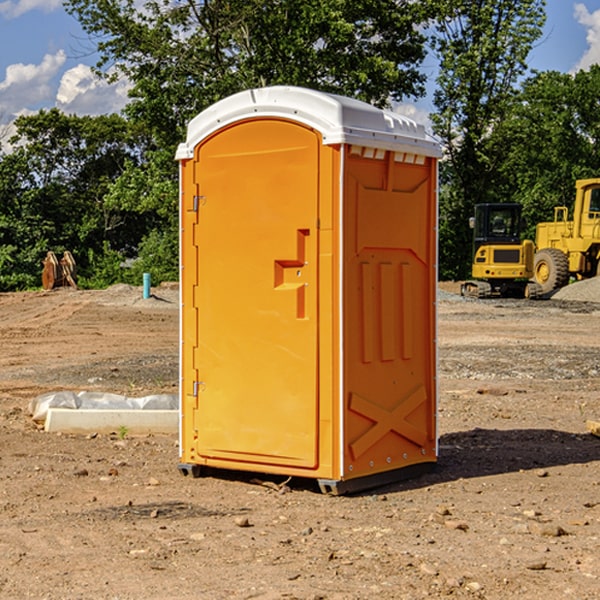 how often are the portable restrooms cleaned and serviced during a rental period in Parishville New York